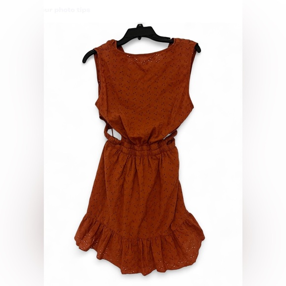 Zara Rust Eyelet Dress - Picture 1 of 3